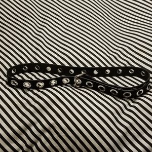 Torrid black suede grommet belt